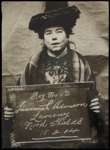 1906年，Susannah Adamson因偷窃男子钱包而被捕，英国北希尔兹 作者 未知未知